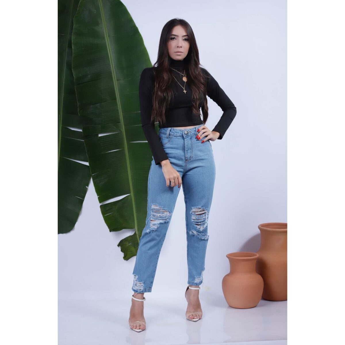 CALÇA JEANS MOM VINTAGE NAVALHADOS – LINCE JEANS